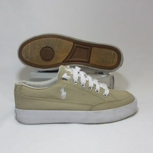 Polo Ralph Lauren Womens 8B Khaki Tan Sneaker 8B